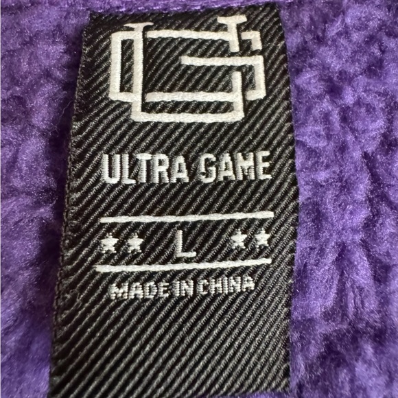 NWT Ultra Game Los Angeles Lakers full zip purple black white Sherpa.Size Large - Picture 7 of 11